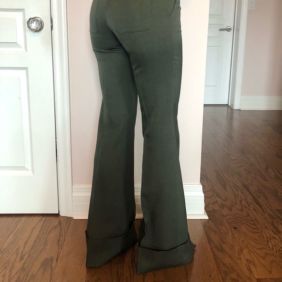 Stella McCartney olive green wide leg pants - Picture 6 of 8